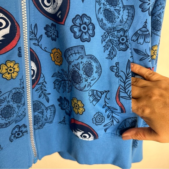 Disney Unisex Colorful Parks Coco Hoodie Zip Up Jacket Oversized Size XS - Picture 6 of 13